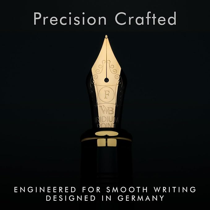 Wordsworth & Black Majesti Fountain Pen-, Luxury Case, 24K Gold Finish; 18K - Image 5