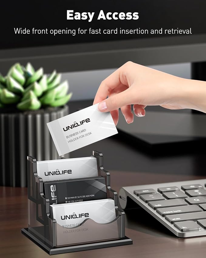 Uniclife Acrylic Business Card Holder - Image 2