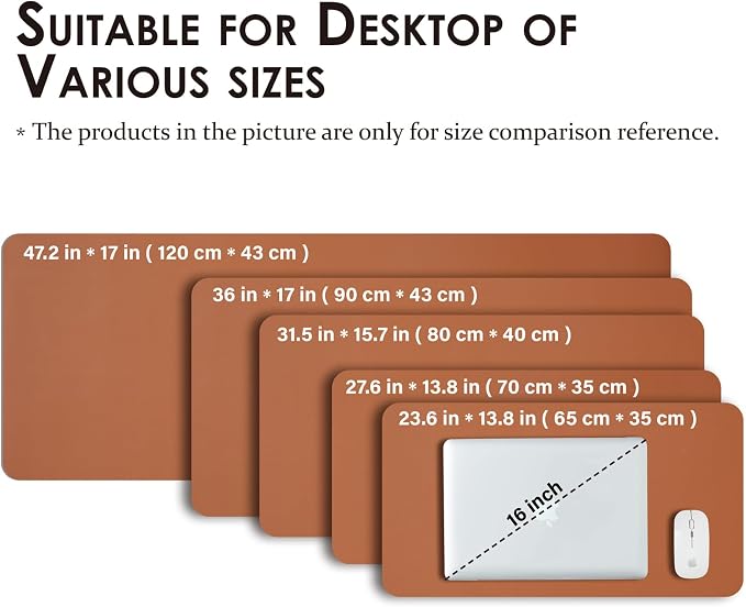 Large Desk Mat - 47.2"x 17" Non-Slip PU Desk Pad - Image 5