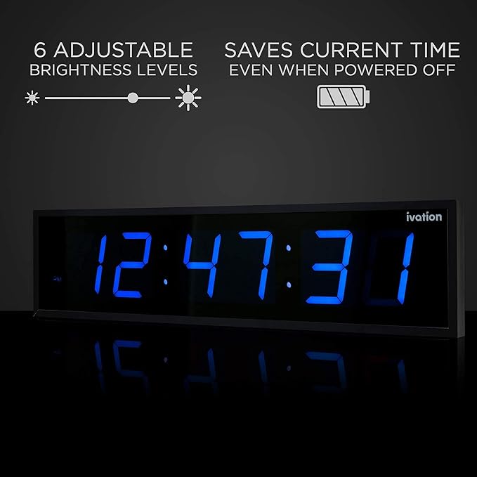 Ivation Oversized 36" Large Digital LED Clock | Big Digital Clock - Image 4