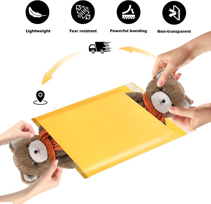 Ctarsthome 105Pack Yellow 6x10inch Kraft Bubble Mailers Small Business Mailing - Image 7