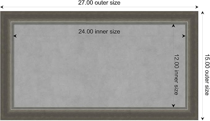 Amanti Art Silver Framed Magnetic Board 15x27 Small Vision Board - Image 3