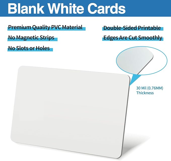 25 Pack - Premium Blank PVC Cards - Image 2