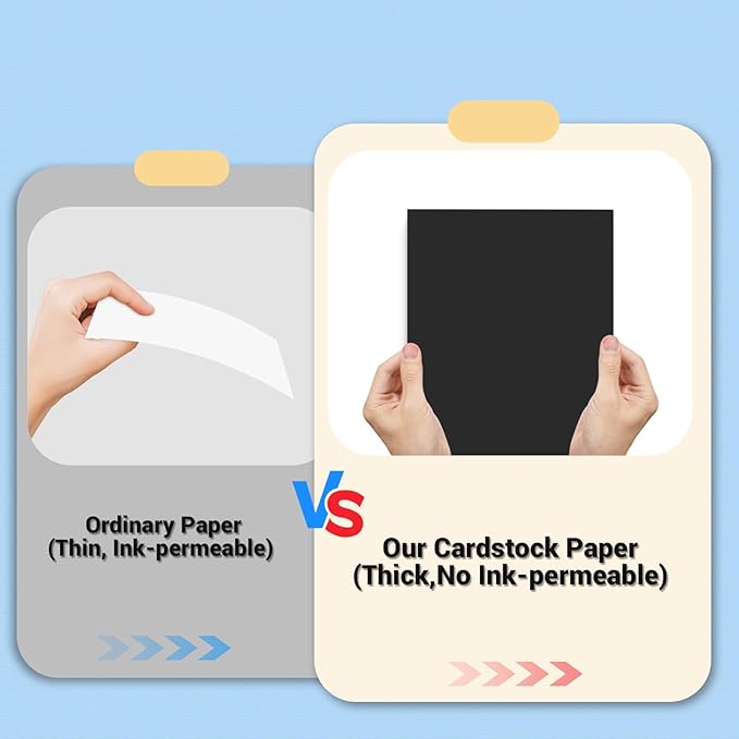Cardstock 8.5 x 11, Thick Printer Paper 75 lb/200 gsm, 40 Sheets Card Stock - Image 4