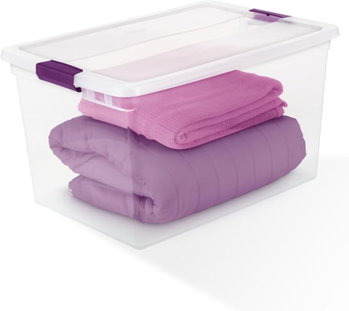 Sterilite 18-Pack 66 Quart Clearview Latch Box, Stackable Organizer Bins - Image 8