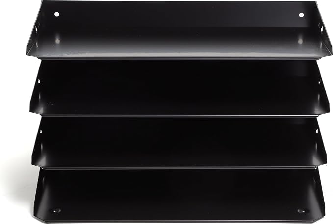 Huron Desktop Horizontal 4-Slot Legal File Binder Organizer Storage Letter Tray - Image 6