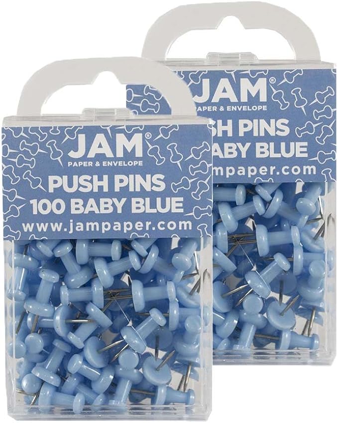 JAM PAPER Colorful Push Pins by JAMPaper