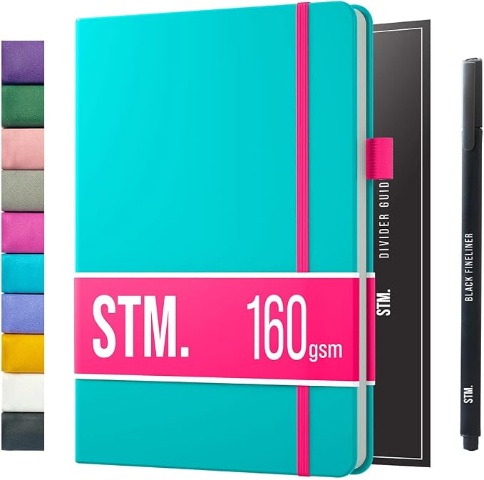 Bullet Dotted Journal Dot Grid Notebook | A5 Daily Journaling Notebooks by ScribblesThatMatter