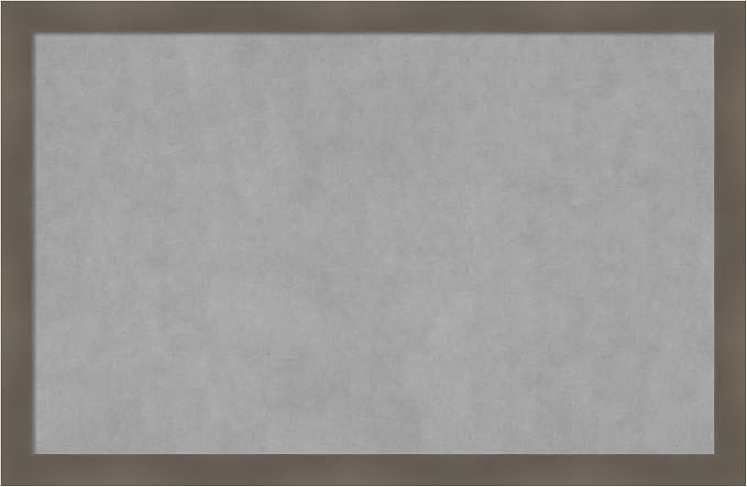 Amanti Art Grey Framed Magnetic Board 22x34 Large Vision Board by AmantiArt