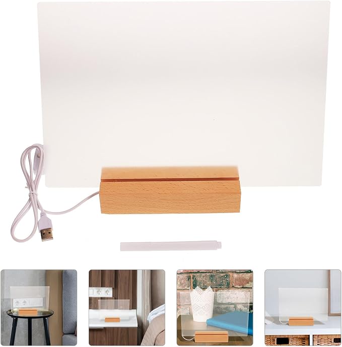 COHEALI Transparent Acrylic Desktop Message Board Frameless Office Note Board - Image 7