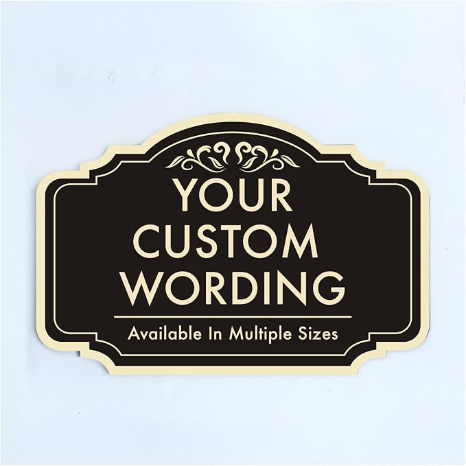 Custom Black Charcoal 36x24-inch Aluminum Outdoor Signs, Personalized Driveway by SpeedyOrders