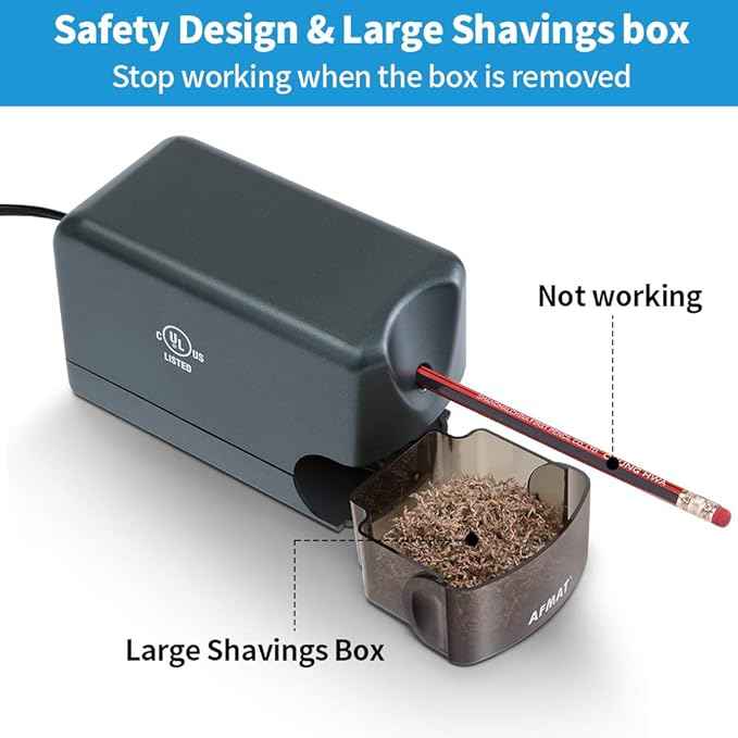 AFMAT Electric Pencil Sharpener, Heavy Duty Pencil Sharpeners