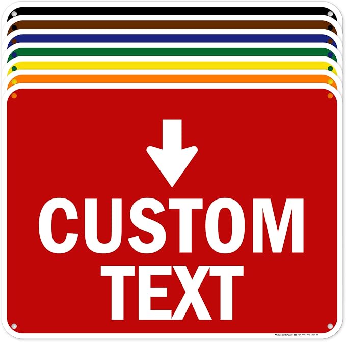 Custom Arrow, Custom Directional Sign, Down Arrow, 18x24 Inches, 55 mil thick by MySignCenter