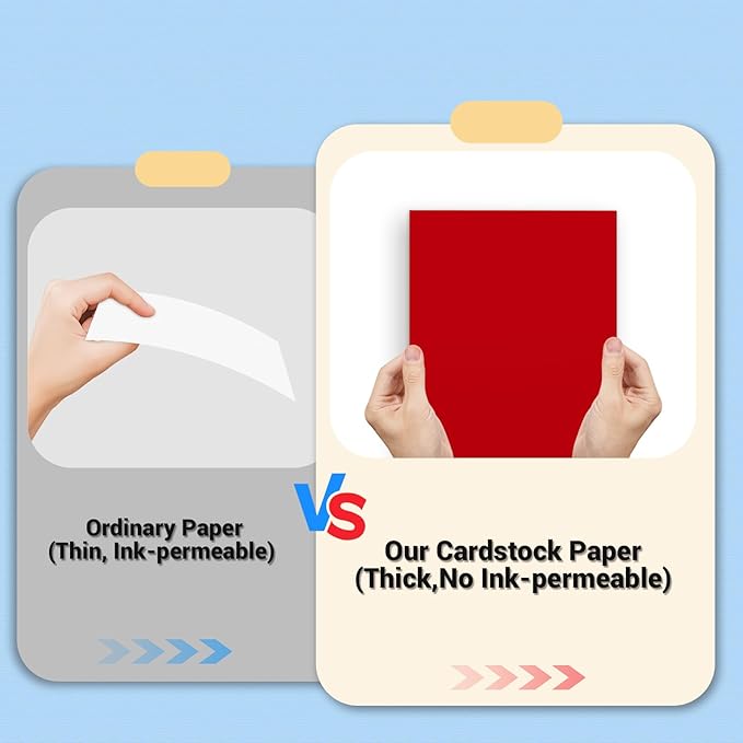Cardstock Paper, 120 Sheets Christmas Card Stock, 200GSM Thick Printer Paper - Image 4