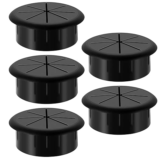 HYCC 2 Inch Desk Grommet Black, Desk Hole Cover by HYCC