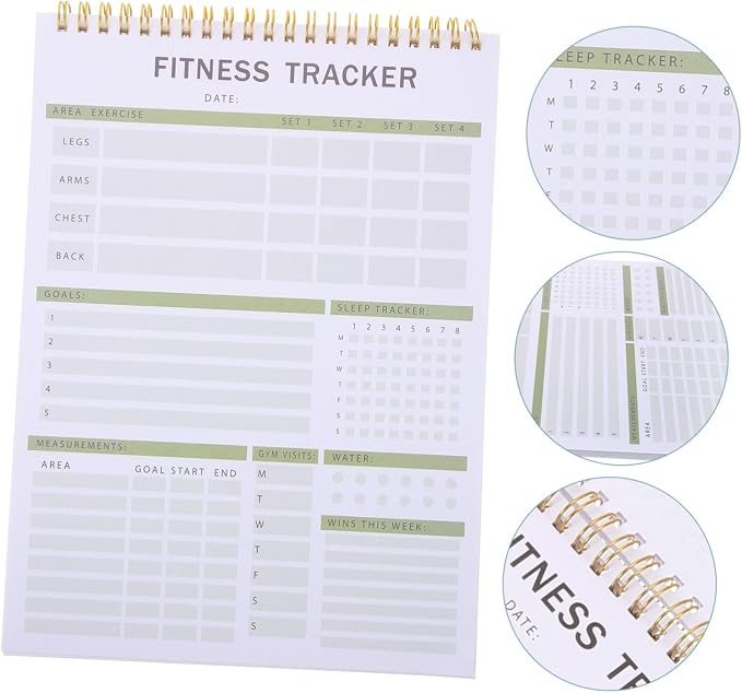 Mipcase Fitness Agenda Notebook Portable Workout Log - Image 3
