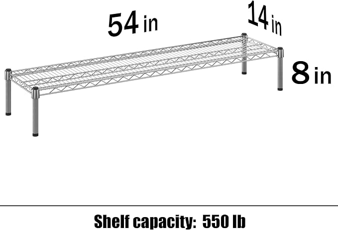 Regal Altair 14" Deep x 54" Wide x 8" Height 1-Tier Wire Shelving Kit | NSF - Image 3