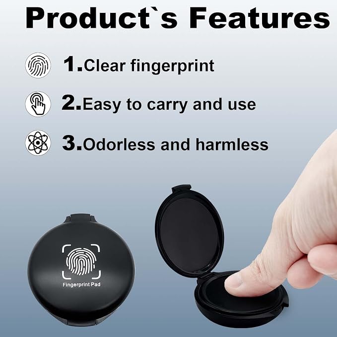 Fingerprint Ink Pad 5 Pack Thumbprint Ink Pad - Image 3