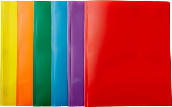 Amazon Basics Heavy Duty Plastic Folders by AmazonBasics