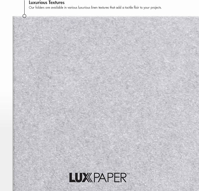 LUXPaper 9.5" x 12" Certificate Holders | Silver Metallic | 105lb. Cover | 50 - Image 6
