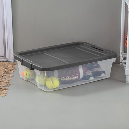 Sterilite 24-Pack Modular Stacker Box, Durable Clear Plastic Storage Bins - Image 5