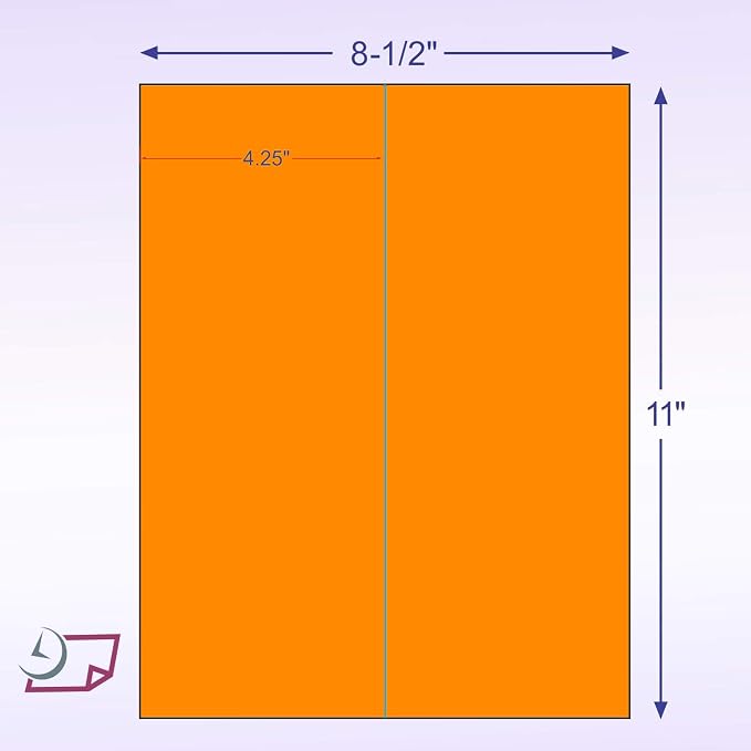 NextDayLabels 8-1/2 x 11" Neon Color High Light Fluorescent Labels - Image 2