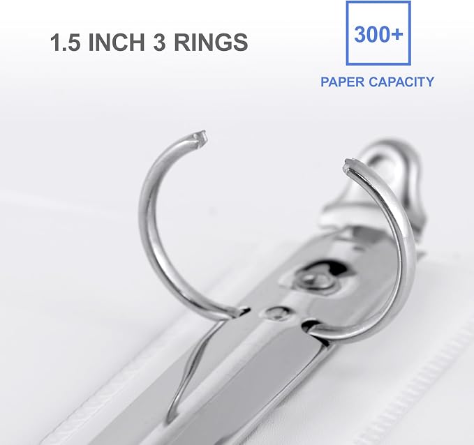 3 Ring Binder 1-1/2 Inch, ViVin Sturdy 1.5"-Round Ring Binder - Image 3