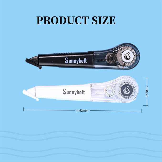 WISOPTUS 19.69ft Correction Tape Pen, 10-Count Pack, Dry Instantly, Stretch