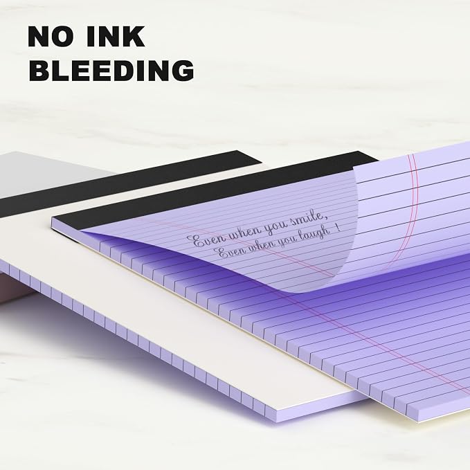 AILZFEI Colored Legal Pads 8.5 x 11 Wide Ruled, Note Pads Sturdy Back Writing - Image 4
