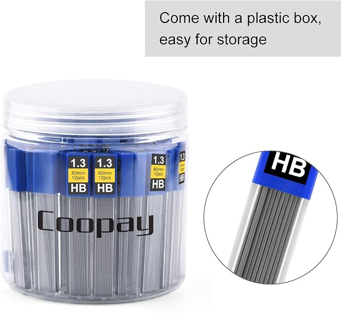 Coopay 480 Pieces Lead Refill 1.3 mm HB Break Resistant Mechanical Pencil Lead - Image 3