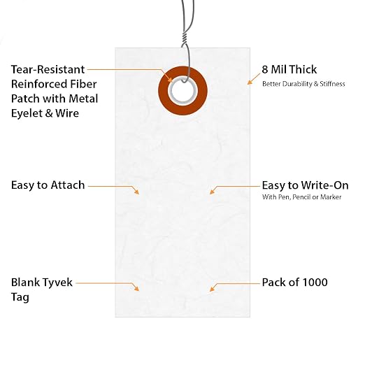 SmartSign 2.75 x 1.375 inch “White” Blank Tyvek Shipping Tags - Image 4