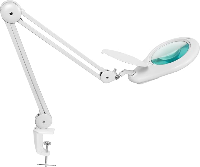 Neatfi LED Magnifying Lamp, 5 Diopter Glass Lens, 6500K Daylight Bright Light by Neatfi
