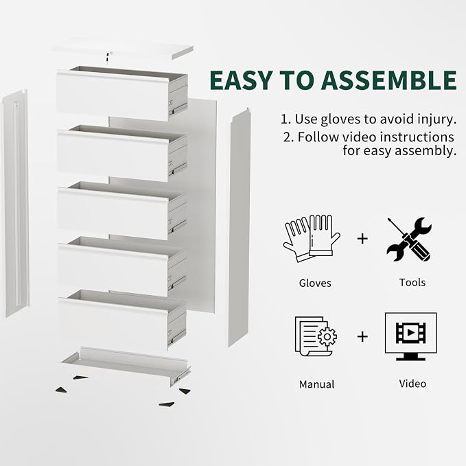 4 Drawer Lateral File Cabinet - Image 9