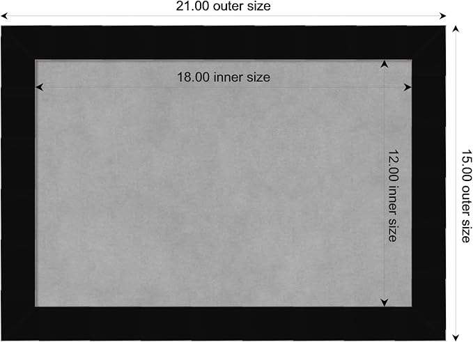 Amanti Art Black Framed Magnetic Board 15x21 Small Vision Board - Image 3