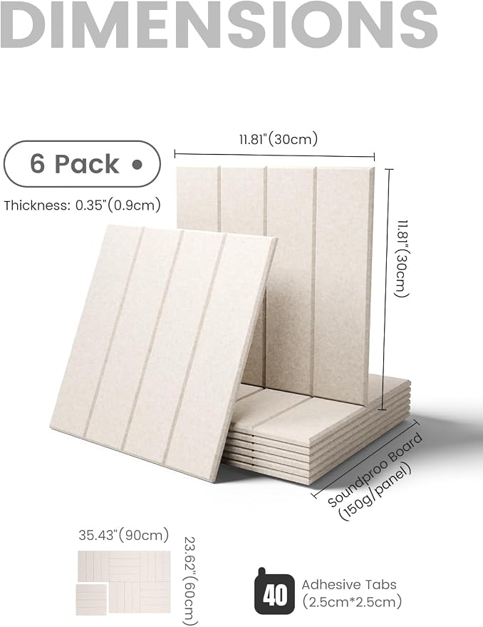 Fluxynara Felt Bulletin Board Tiles Large 36" x 24" Cork Board Alternative-6 - Image 2