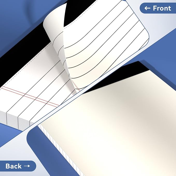 24 Pack of Legal Pad Writing Pads 5" x 8" Notepad 80gsm Recycled Paper Small - Image 6