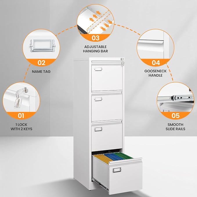 AFAIF 4 Drawer File Cabinet - Image 6