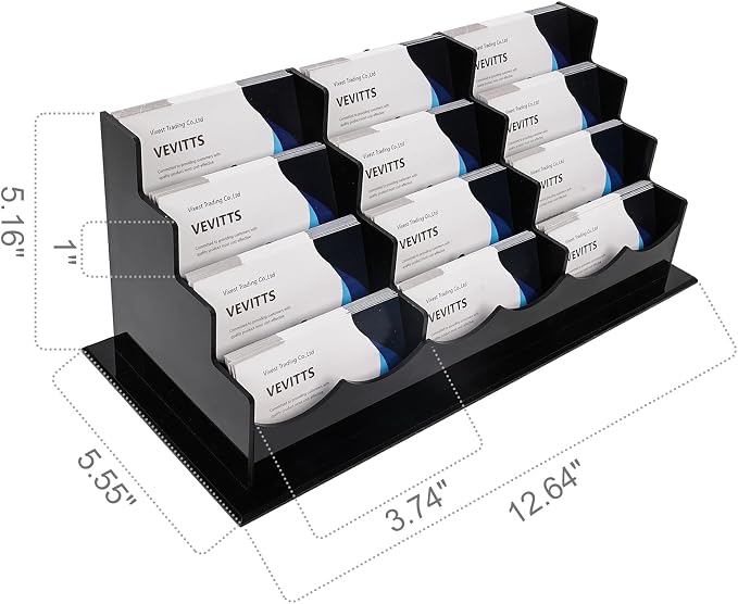 Vevitts Business Card Holder, Acrylic Business Card Display, Home & Office - Image 2