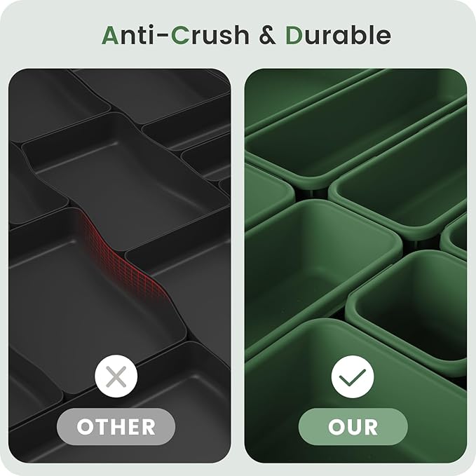 A-LuGei 【】 【】 ArmyGreen Drawer Organizer, Makeup organizer - Image 6