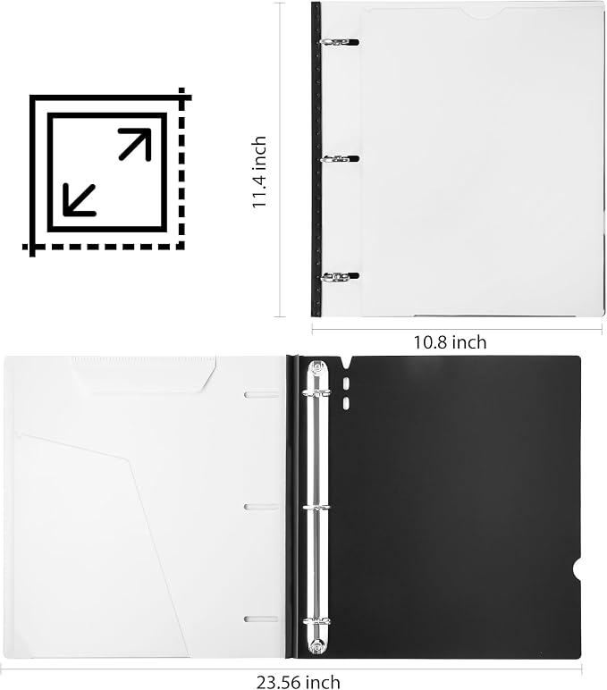 WOT I 1 Inch Telescoping 3 Ring Binder, Expandable Flexible Binder - Image 7