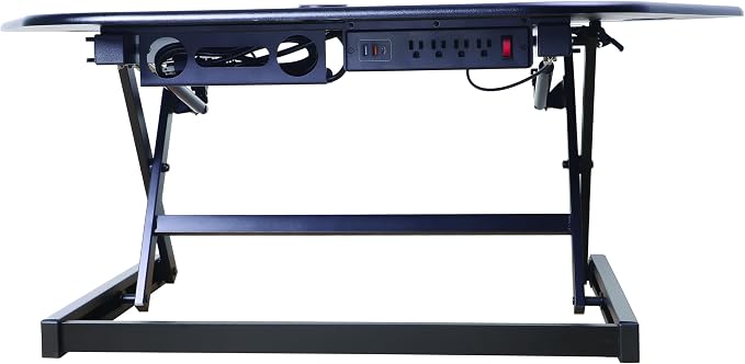Rocelco 46" Height Adjustable Corner Standing Desk Converter - Image 7
