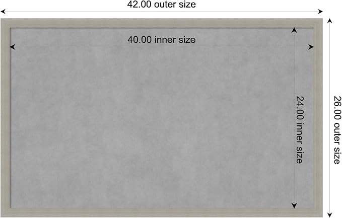 Amanti Art Grey Framed Magnetic Board 26x42 Large Vision Board - Image 4