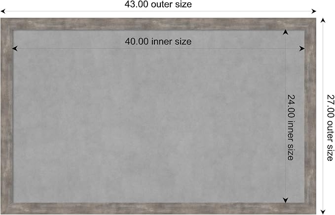 Amanti Art Silver Framed Magnetic Board 27x43 Large Vision Board - Image 3