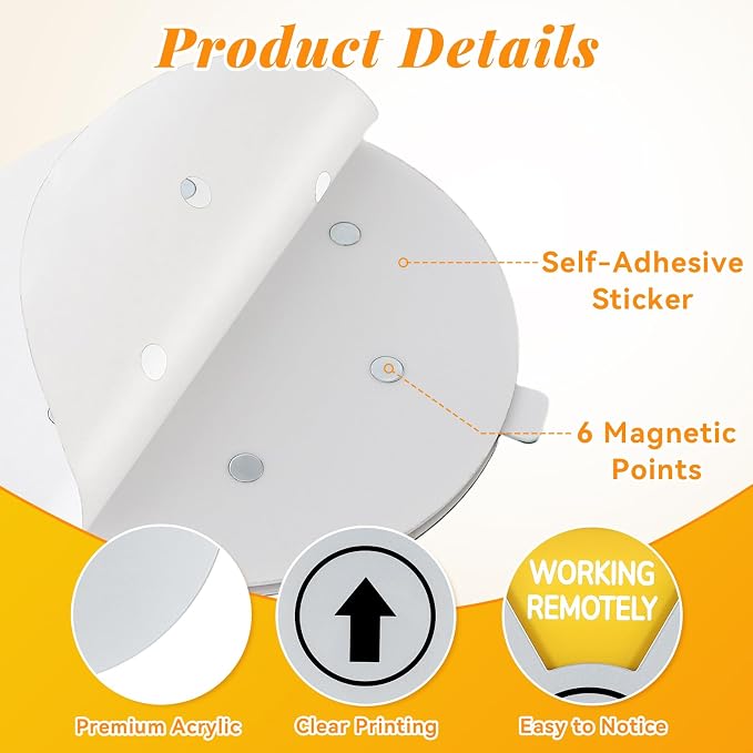 Office Door Sign, 6 Inch Round Privacy Signs - Image 5