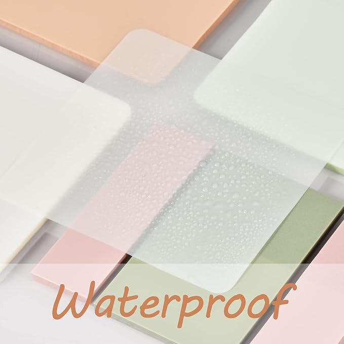 BAYTORY 700 Sheets Pastel Transparent Sticky Notes, Self-Adhesive Translucent - Image 5