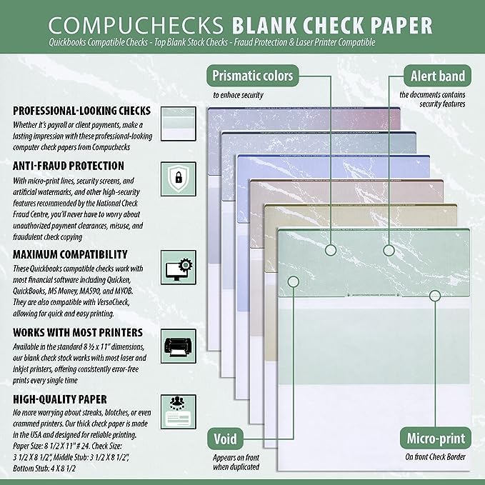 Compuchecks Gold Diamond Blank Check Paper - Image 4