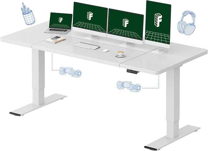 FLEXISPOT 79x32 Inch Large Dual Motor Electric Standing Desk, Home Office Desk by FlexiSpot