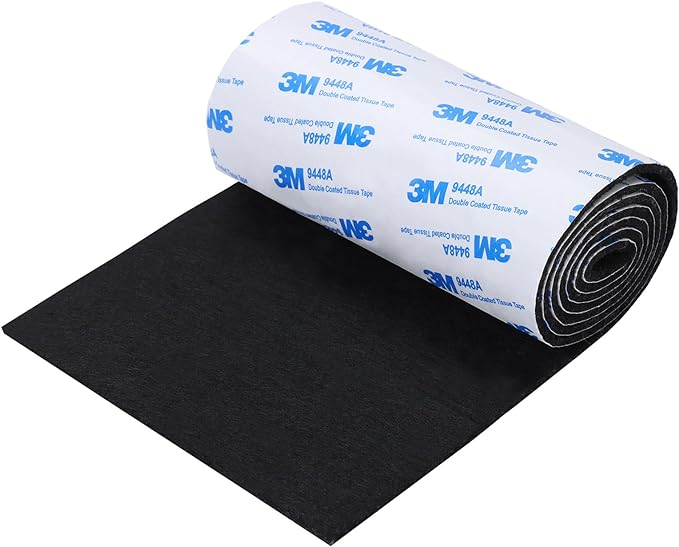 Felt Furniture Pads, Non Slip Self Adhesive Cuttable Felt Tape Black Heavy Duty by VOCOMO