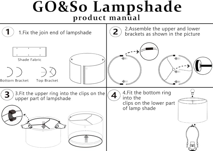 GO&SO Black Velvet Lamp Shades Set of 2 Large Drum Lampshades -16" Top x 16" - Image 9