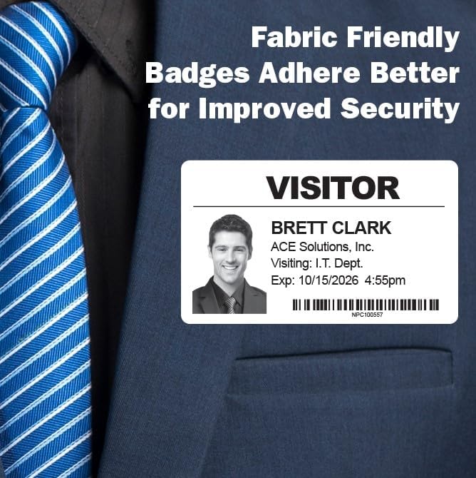 Threshold 4-Inch Tab Expiring Visitor Badges on a Roll | 1 Roll Compatible - Image 7